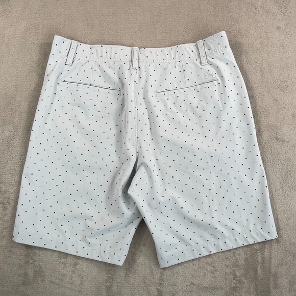 Under Armour Printed Performance Golf Shorts Men 34 Grey Geometric AOP Casual - Picture 4 of 10